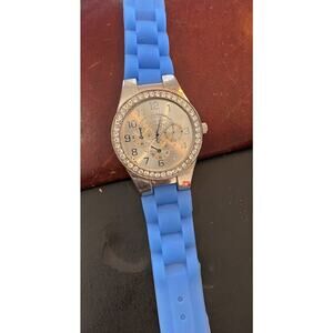 Women's 30mm Silver Tone Cici & Faye Watch, Crystal Accents